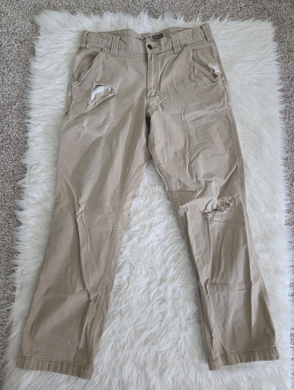 Men's Carhartt Pants Relaxed Fit Tan 34x32